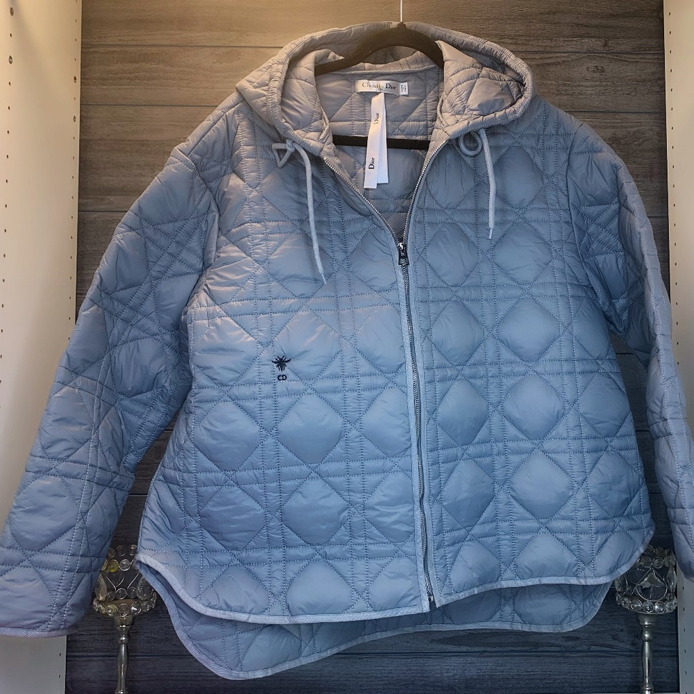 DIOR MACROCANNAGE HOODED PEACOAT